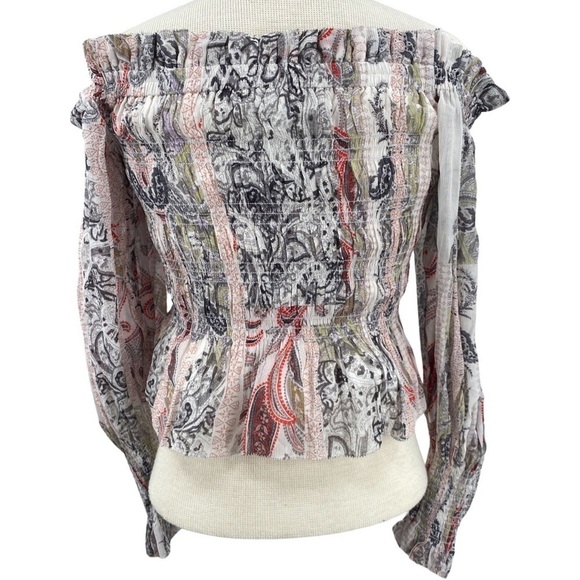 All Saints Lara Makutu Off The Shoulder Top Size 8 NWT - Picture 4 of 9